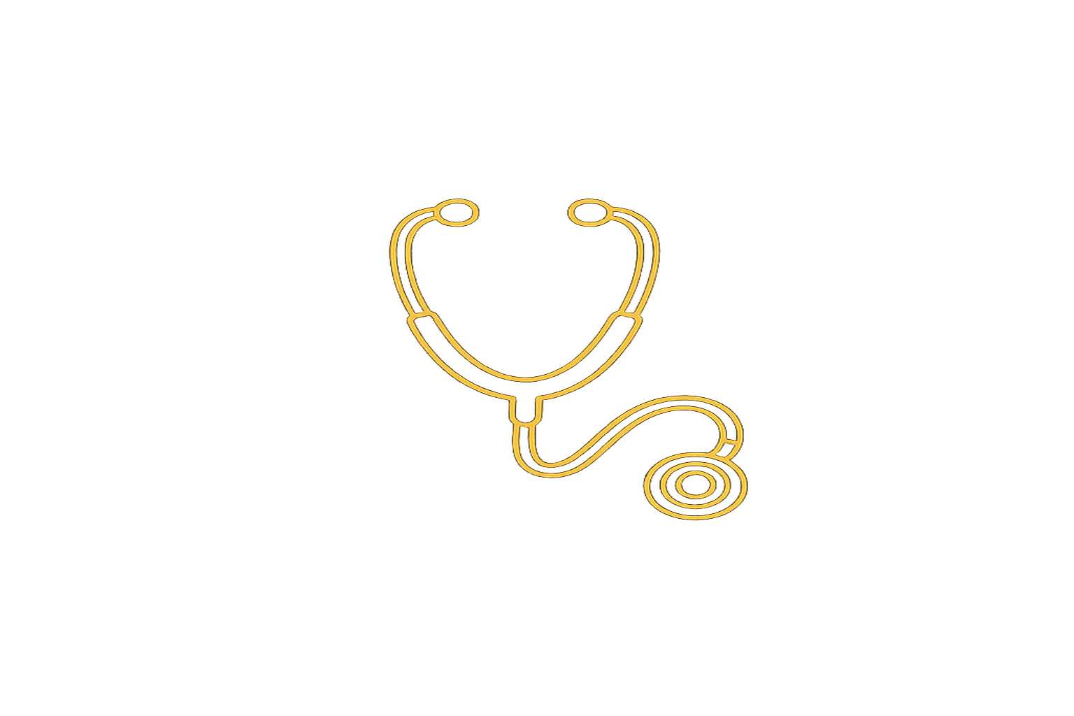Gold stethoscope icon representing physician-guided peptide care