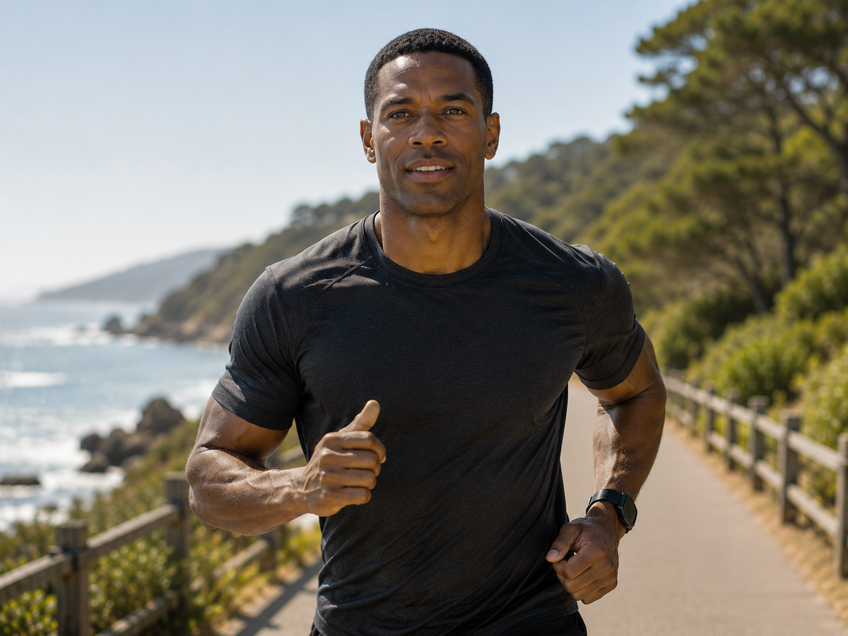 Man enjoying an active outdoor lifestyle representing energy and vitality
